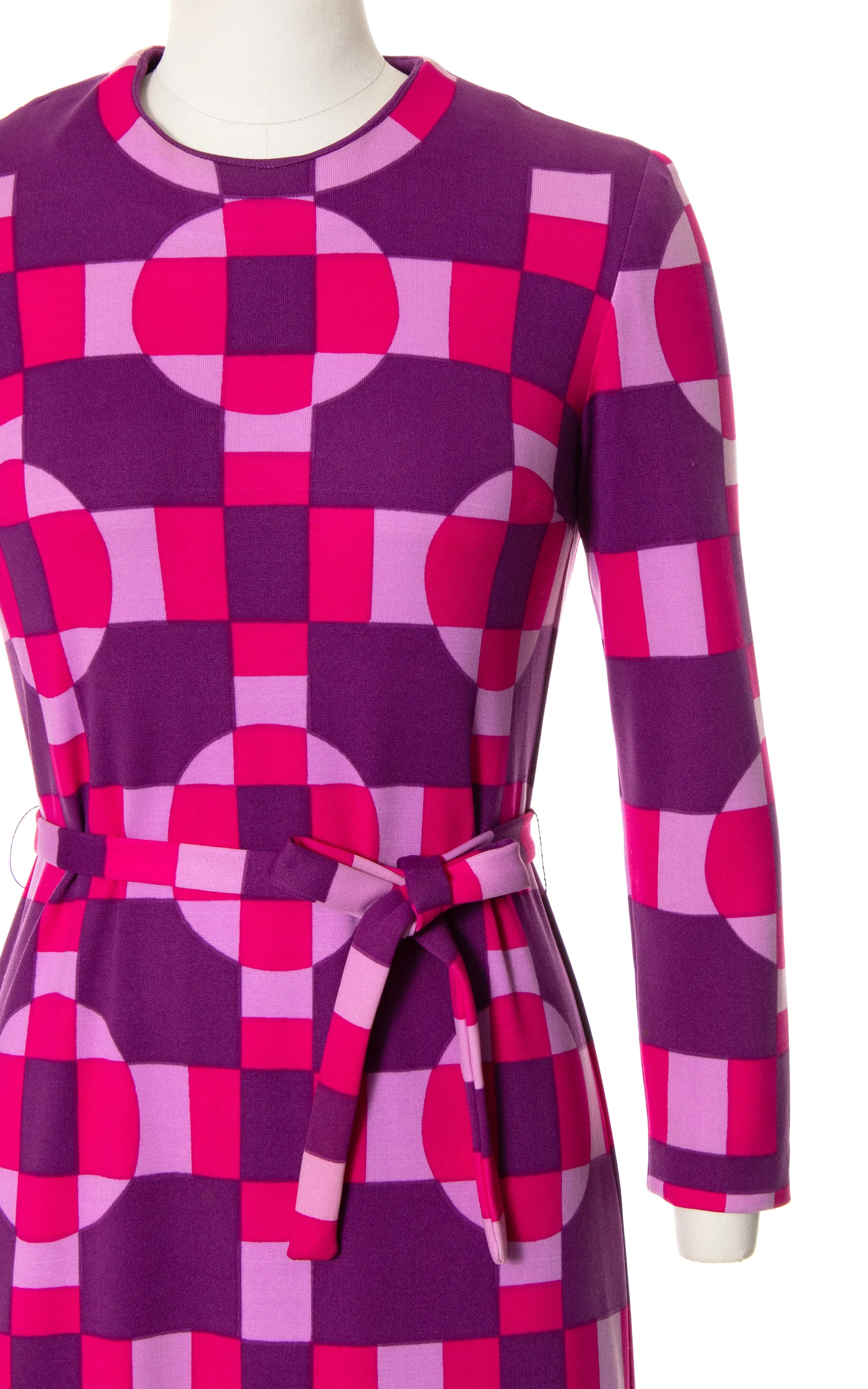1970s VERA NEUMANN Geometric Jersey Dress | small