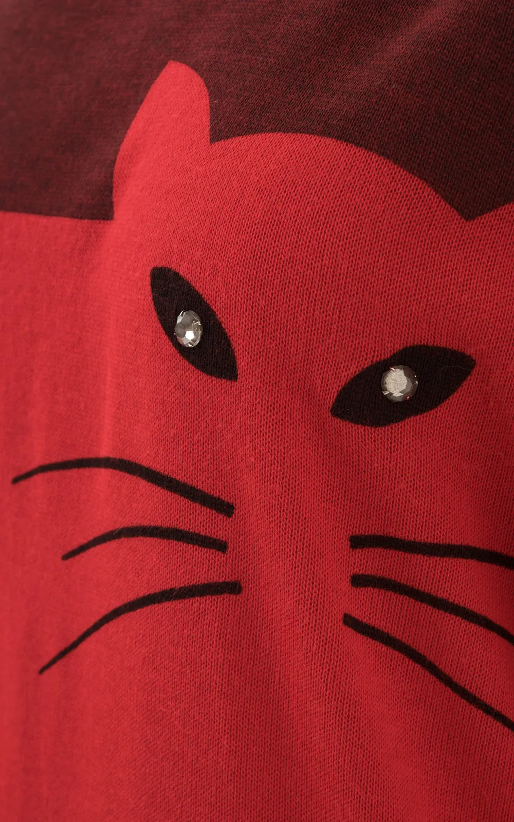 1980s Cat Novelty Knit Sweater Dress | small/medium
