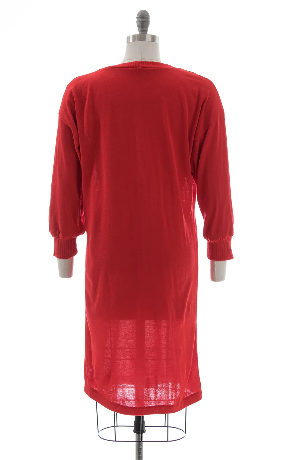 1980s Cat Novelty Knit Sweater Dress | small/medium