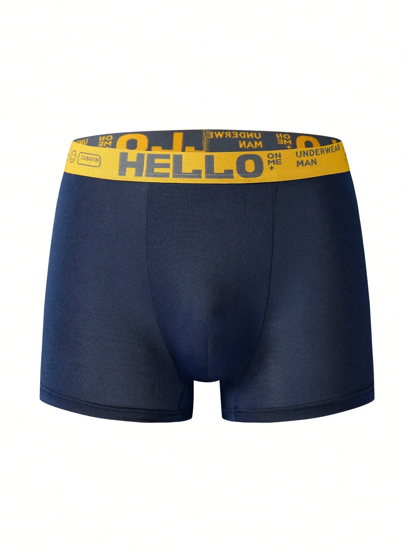 4pcs/Pack Men's Simple And Versatile Underwear With Woven Waistband