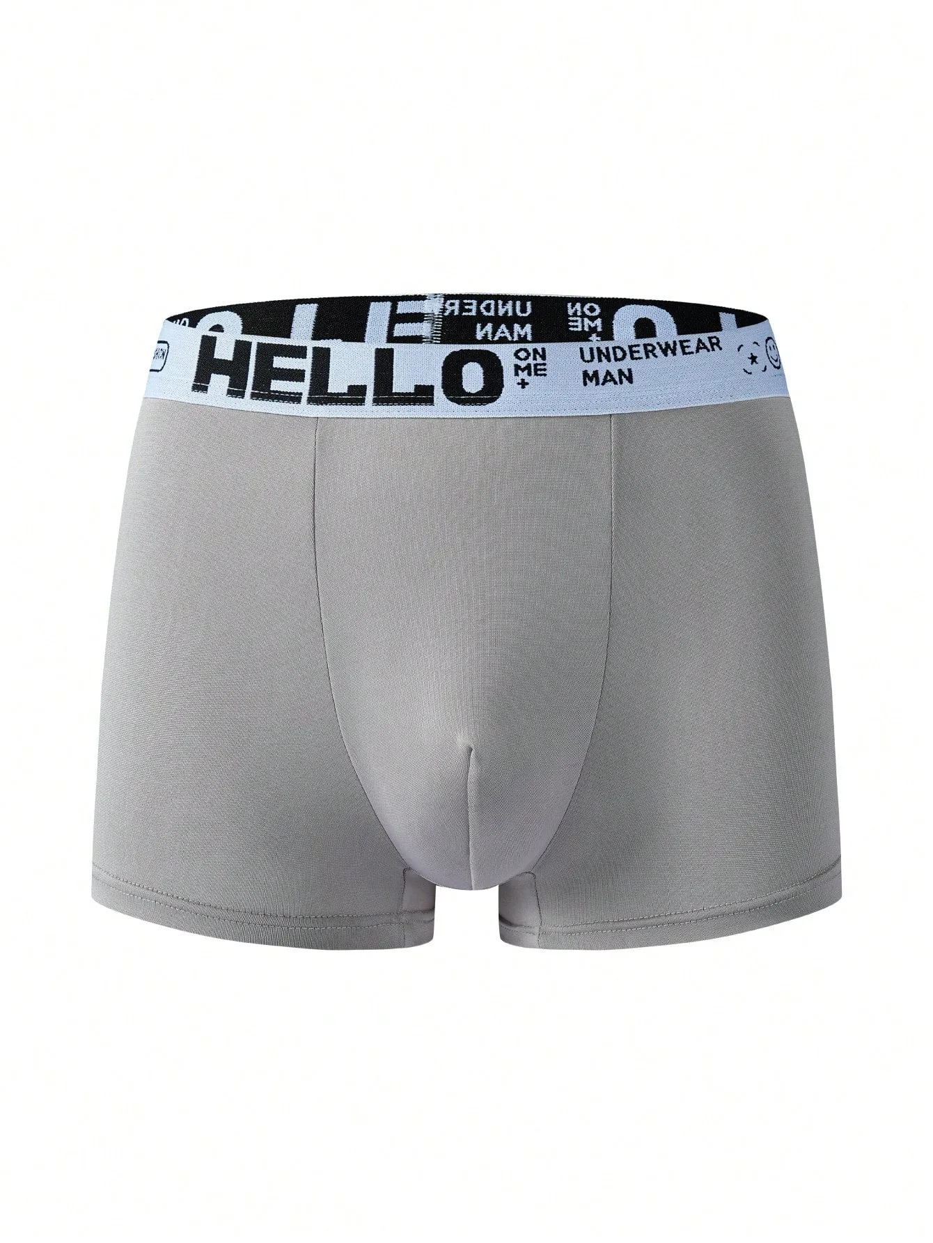 4pcs/Pack Men's Simple And Versatile Underwear With Woven Waistband