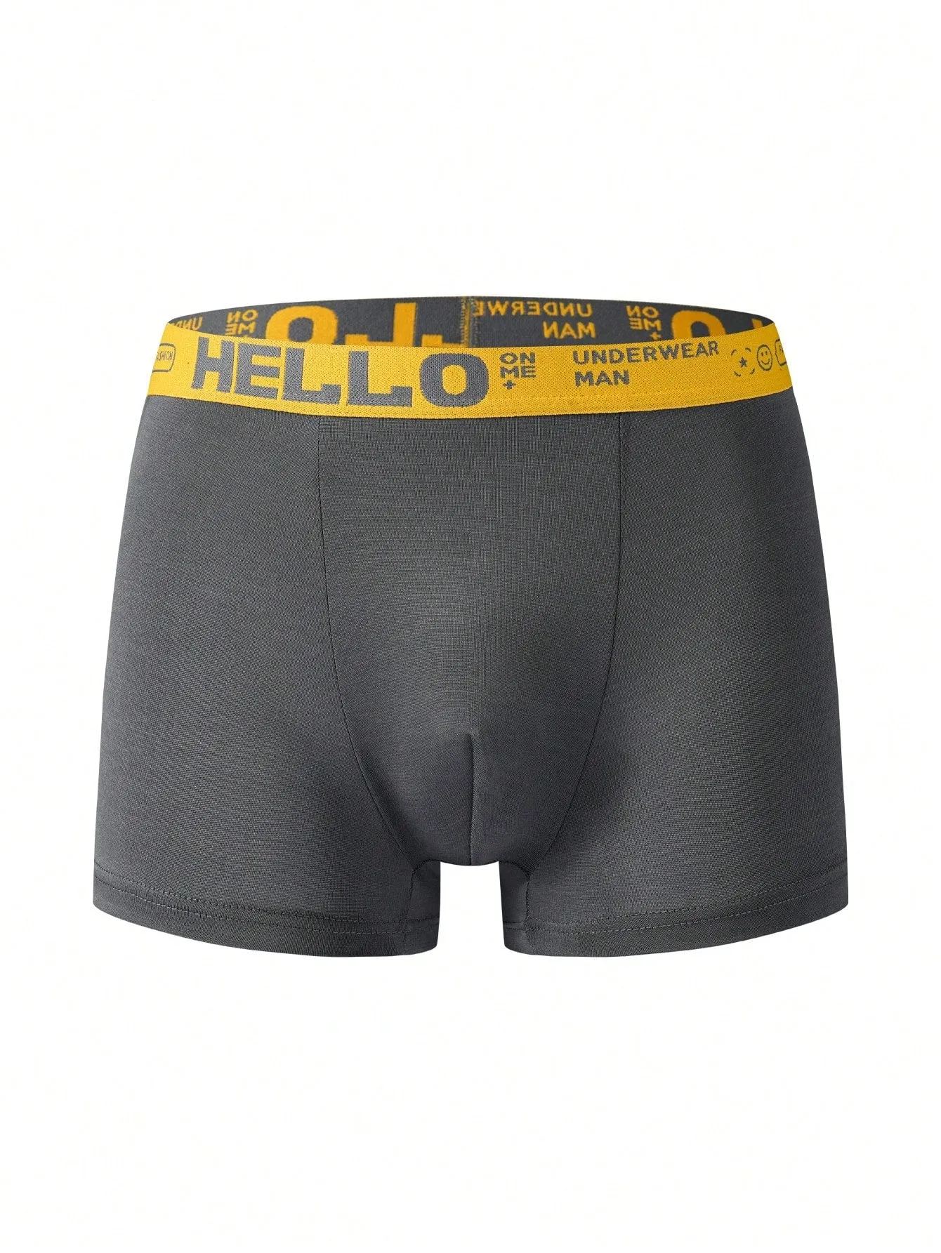 4pcs/Pack Men's Simple And Versatile Underwear With Woven Waistband