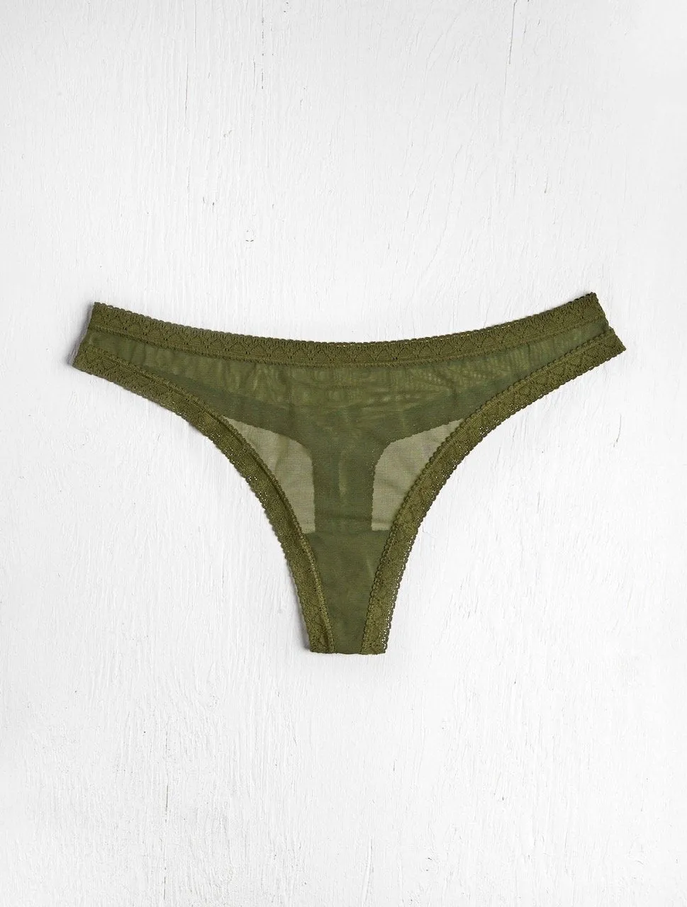 Blush Lingerie Pretty Little Panties - MESH THONG 5-PACK