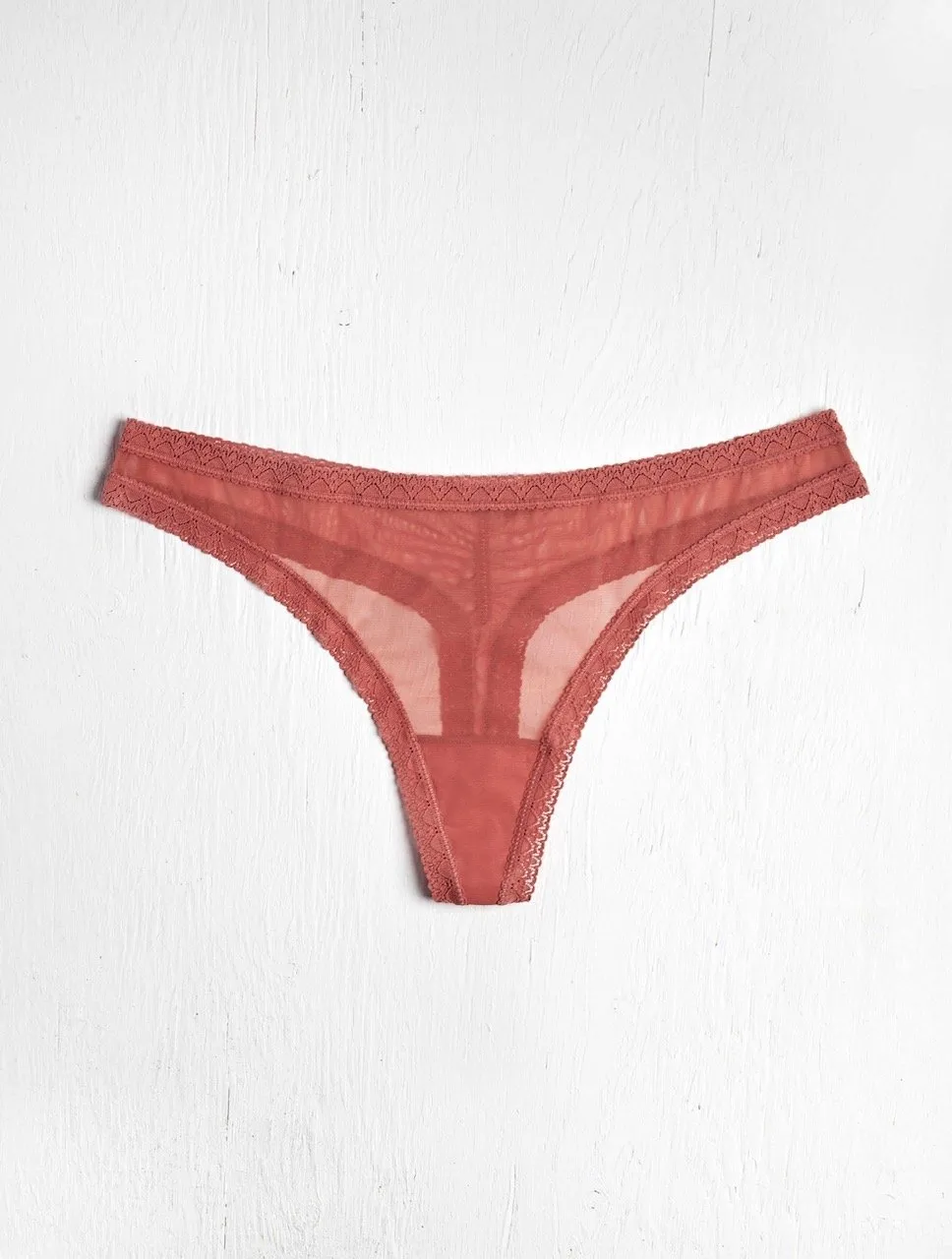 Blush Lingerie Pretty Little Panties - MESH THONG 5-PACK