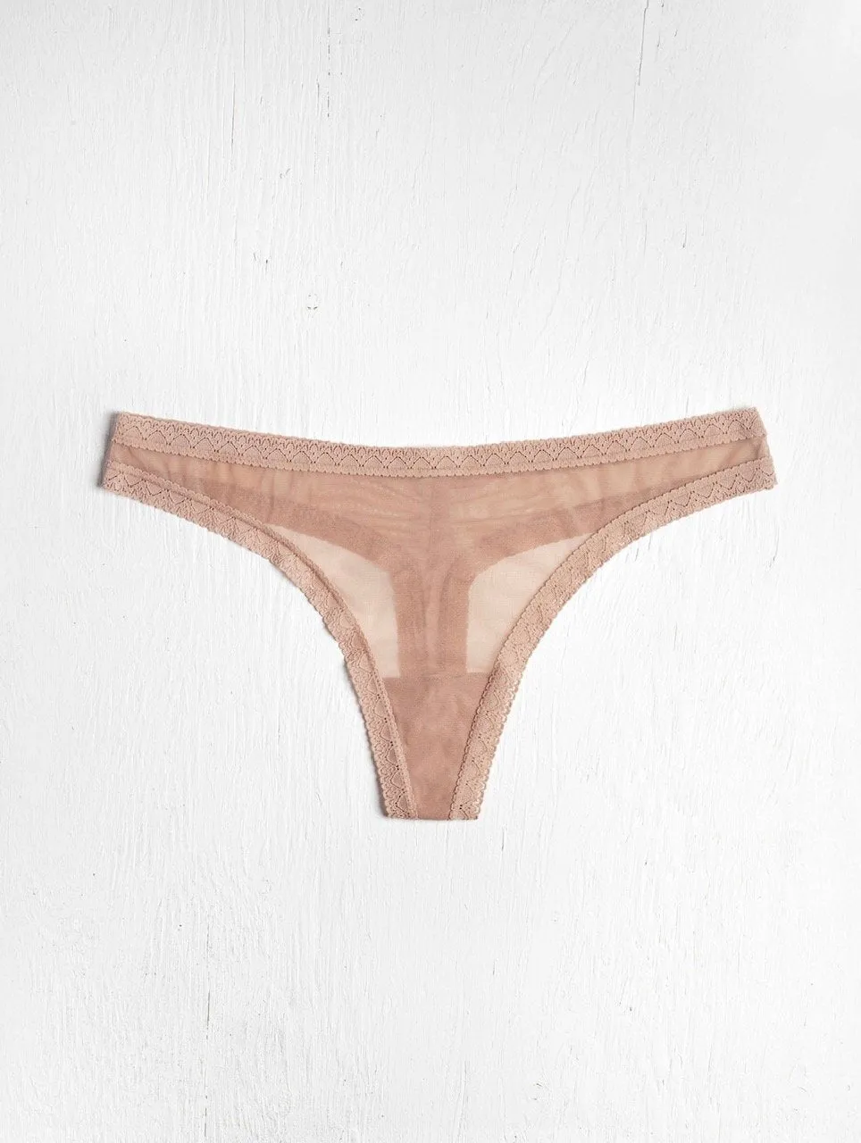 Blush Lingerie Pretty Little Panties - MESH THONG 5-PACK
