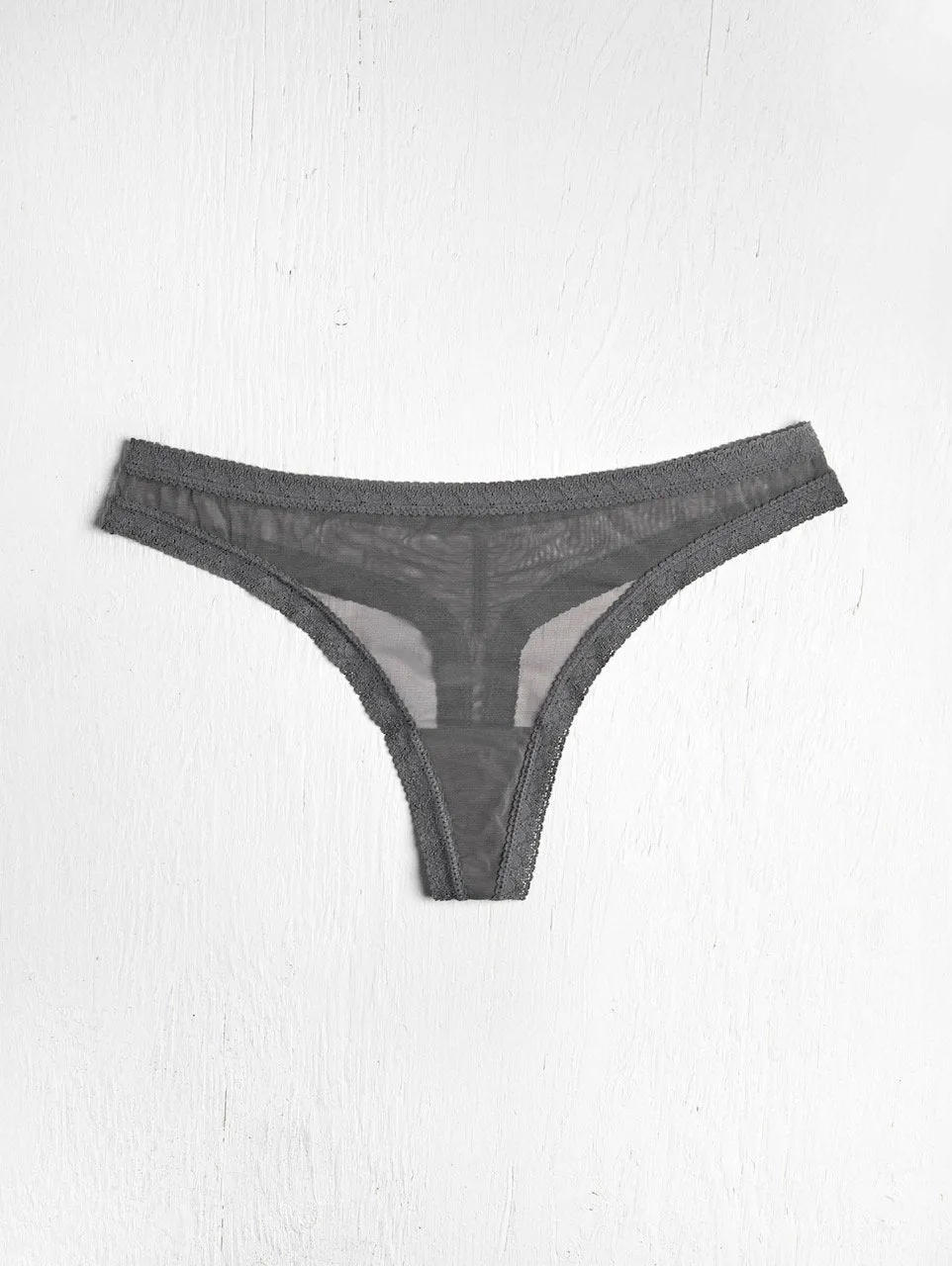 Blush Lingerie Pretty Little Panties - MESH THONG 5-PACK