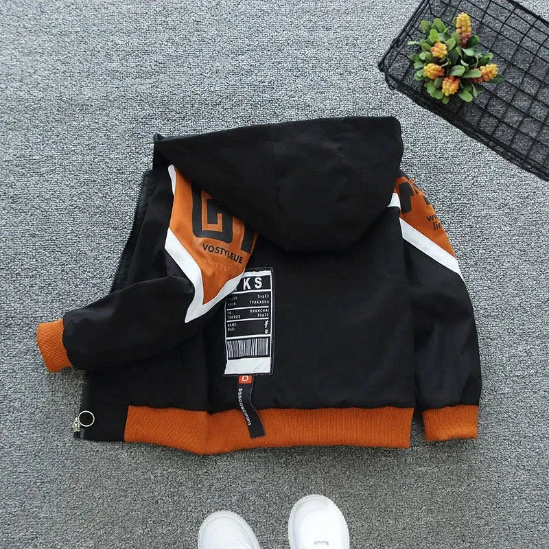 Casual Windbreakers Jackets Spring Autumn Boys Hooded Outerwear Children Clothes Teenagers Long Sleeve Coats Big Kids Waterproof