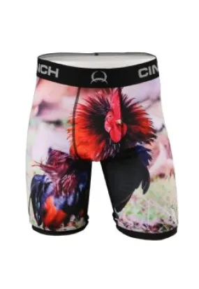 CINCH MEN'S ROOSTER PRINT 9" BOXER BRIEF