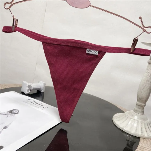 Cotton Mix Underwear G-string Lingerie Panties Underpants Briefs Thong Intimates T-Back Pantys Cotton Panties