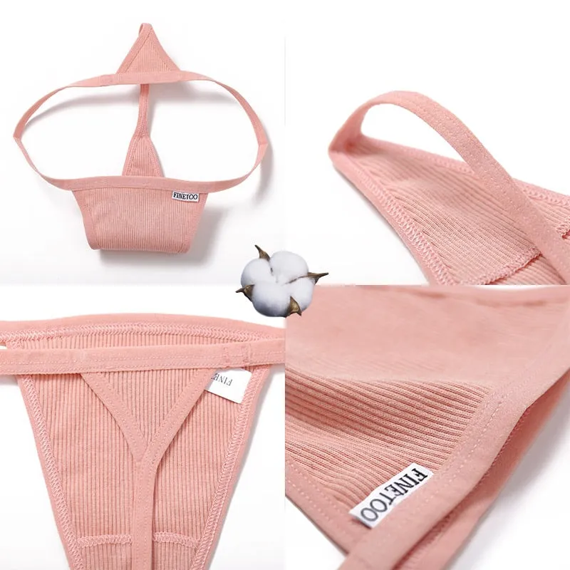 Cotton Mix Underwear G-string Lingerie Panties Underpants Briefs Thong Intimates T-Back Pantys Cotton Panties