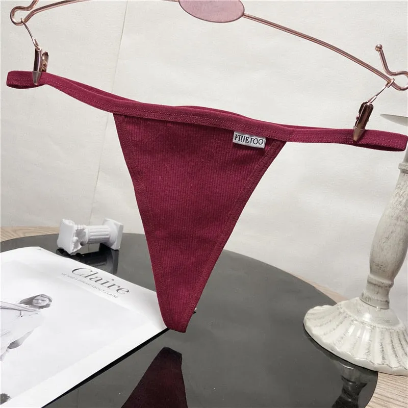 Cotton Mix Underwear G-string Lingerie Panties Underpants Briefs Thong Intimates T-Back Pantys Cotton Panties