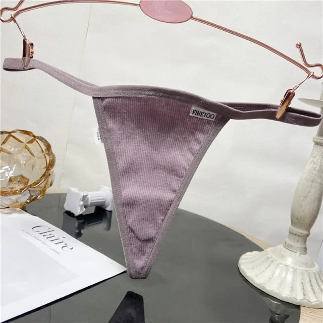 Cotton Mix Underwear G-string Lingerie Panties Underpants Briefs Thong Intimates T-Back Pantys Cotton Panties