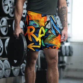 Crazy Graffiti Men's Recycled Athletic Shorts
