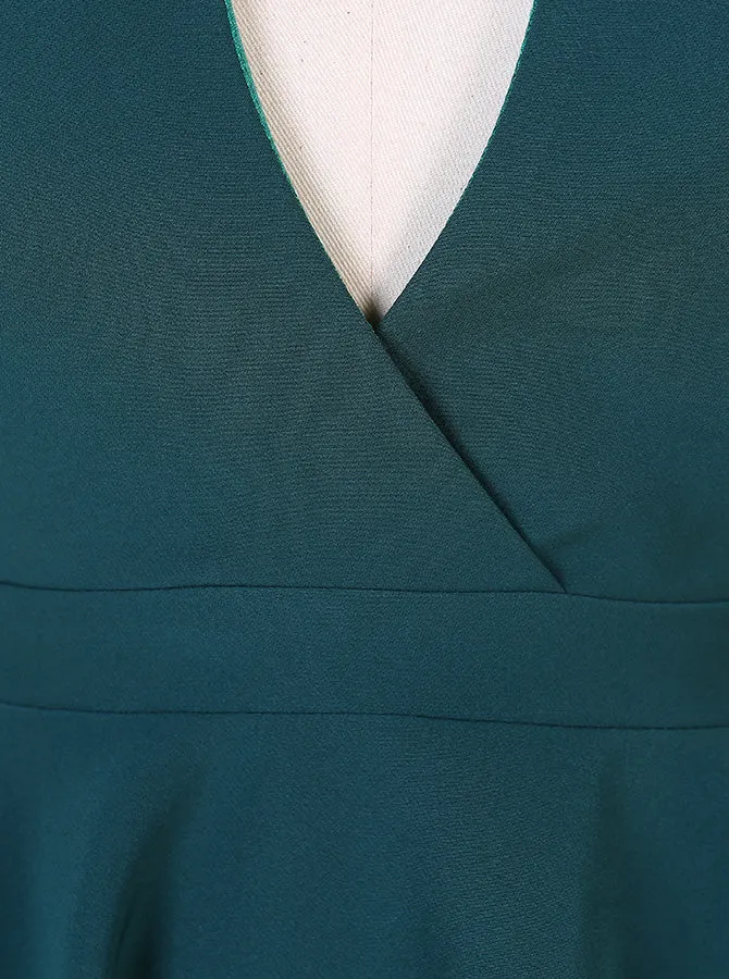 Dark Green Cocktail Dress,Open Back Cocktail Dress,Sexy Cocktail Dress,CD00003