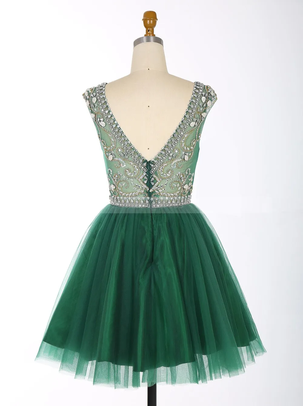 Dark Green Homecoming Dress,Short Mini Homecoming Dresses,Sparkly Homecoming Dress,HC00019