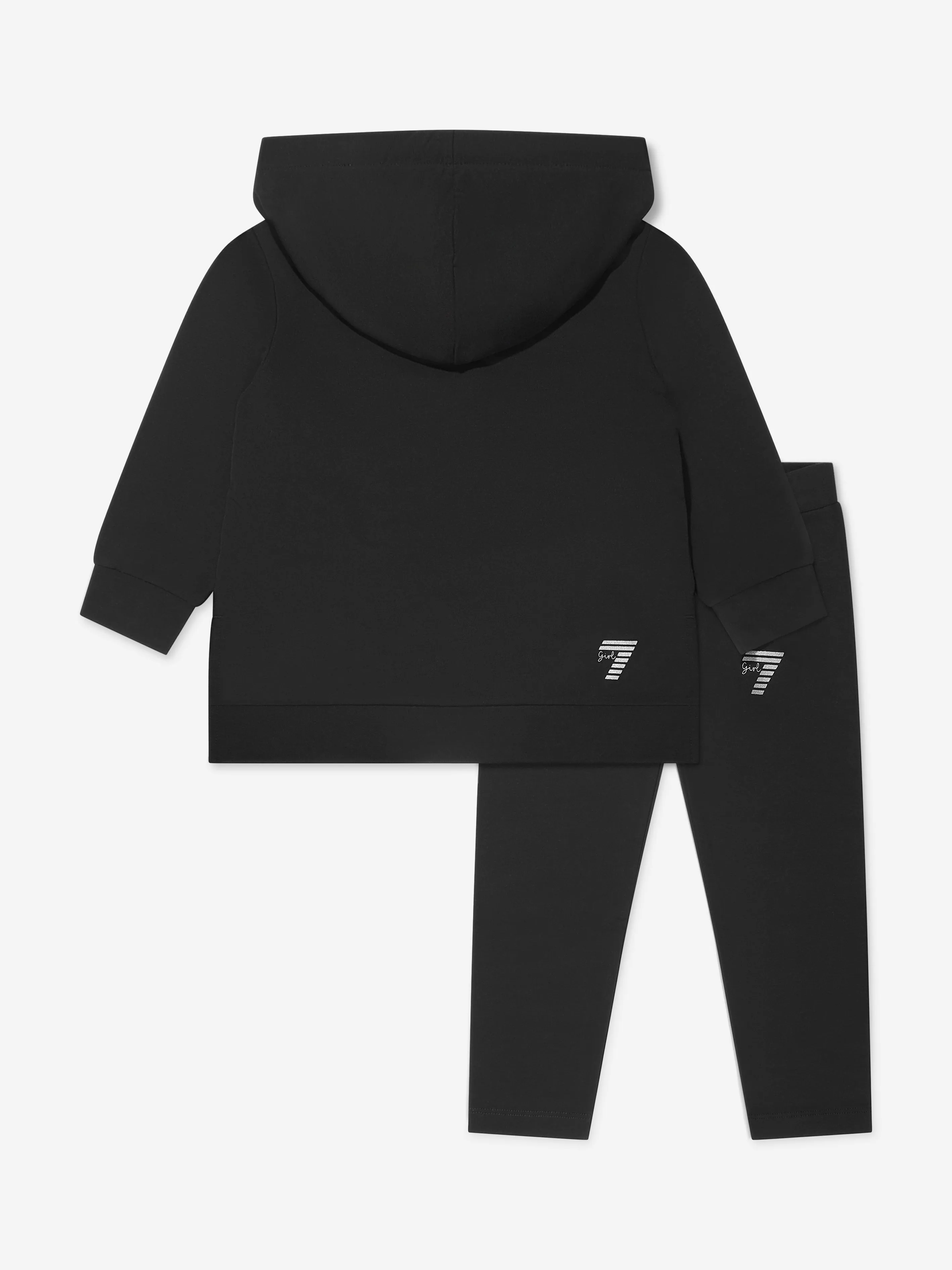EA7 Emporio Armani Girls Logo Tracksuit in Black