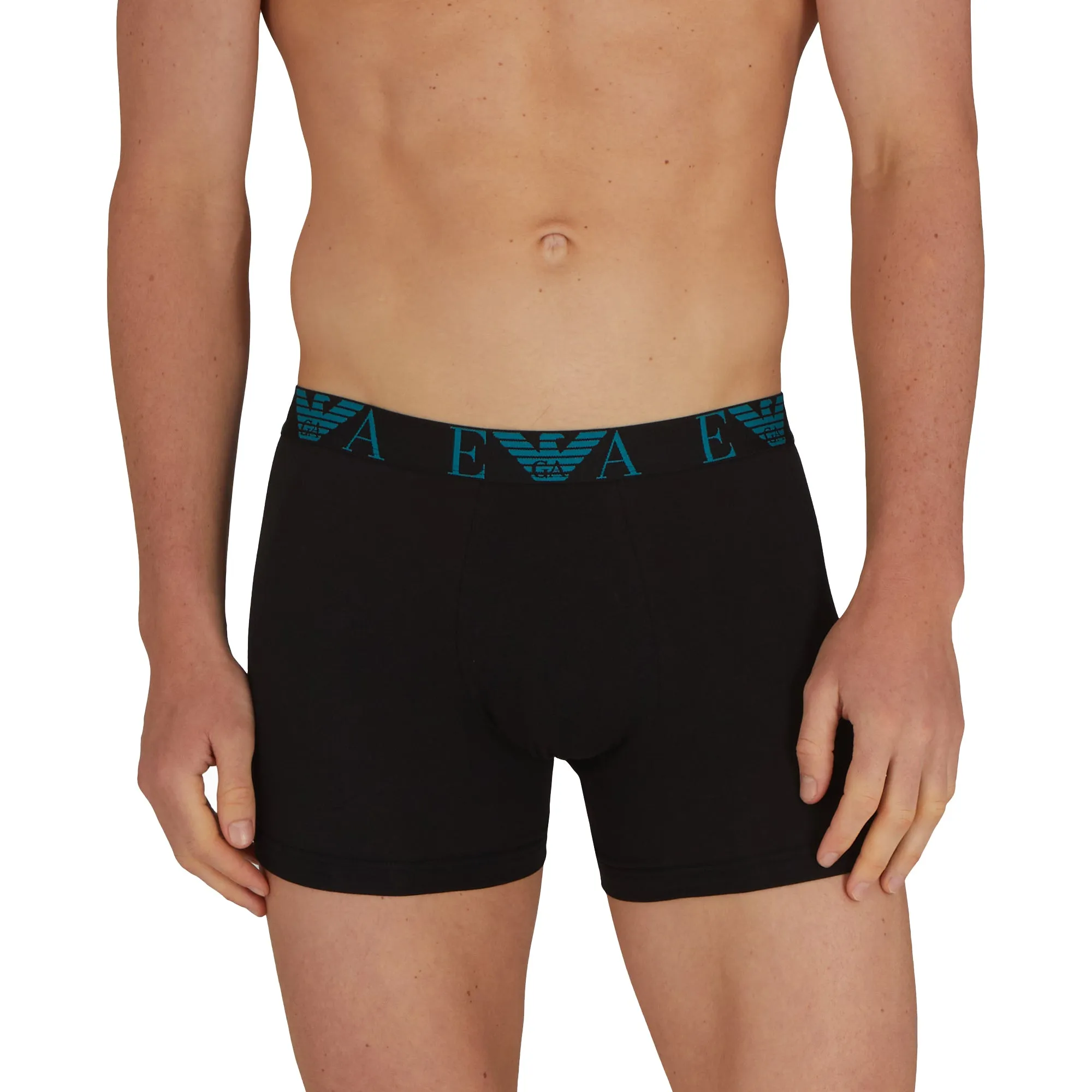 Emporio Armani Stretch Cotton Logo 3 Pack Boxers Black/Black/Black