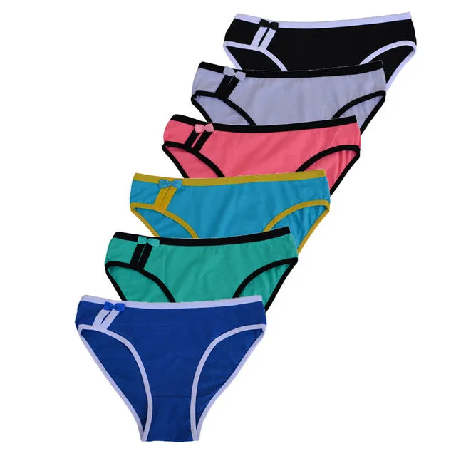 FUNCILAC Sexy Women Female Briefs Panties Brand Lace Underwear Womens cotton Underware For Lady lingerie Intimates (6pcs/lot)