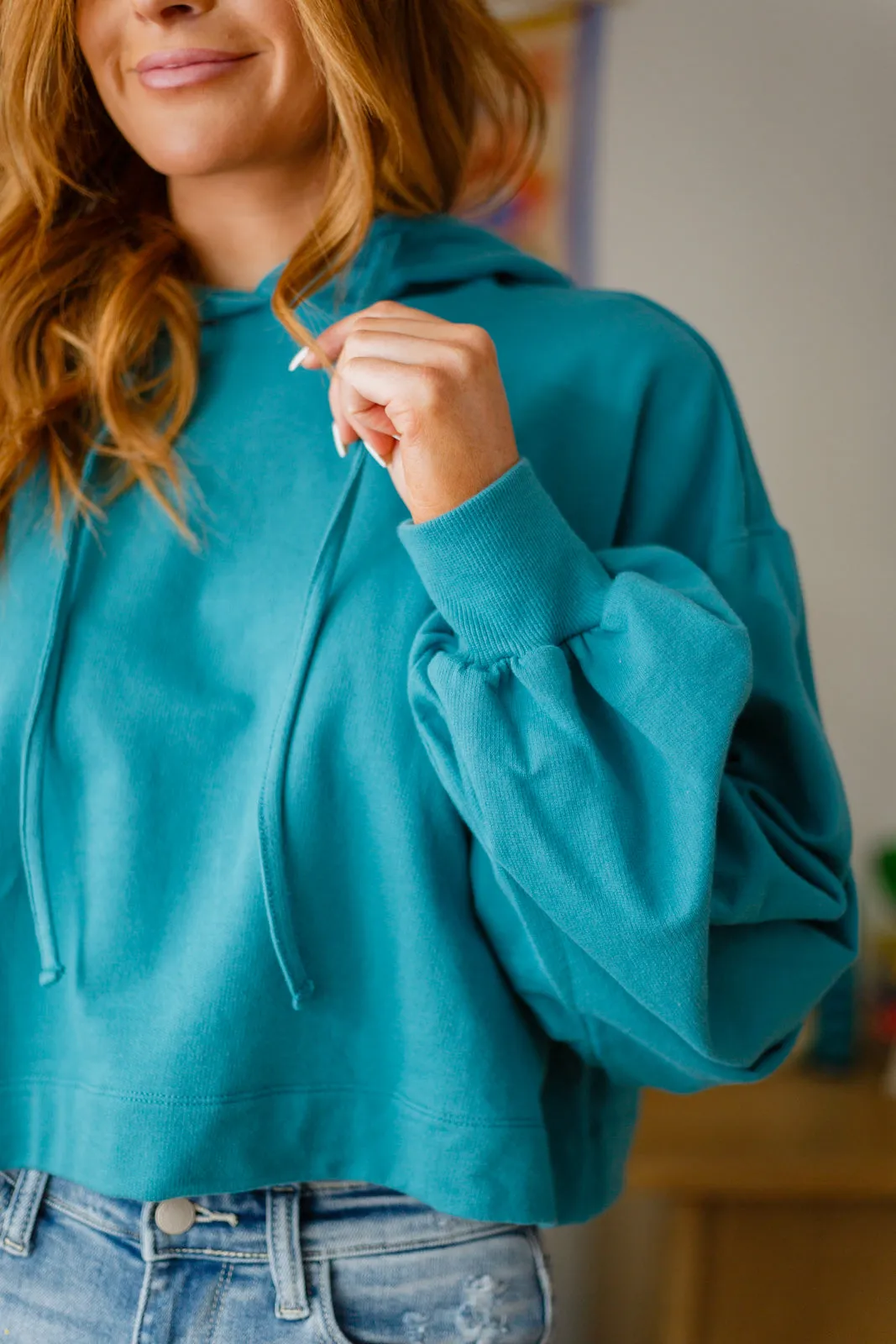 Hanging Out Teal Hoodie