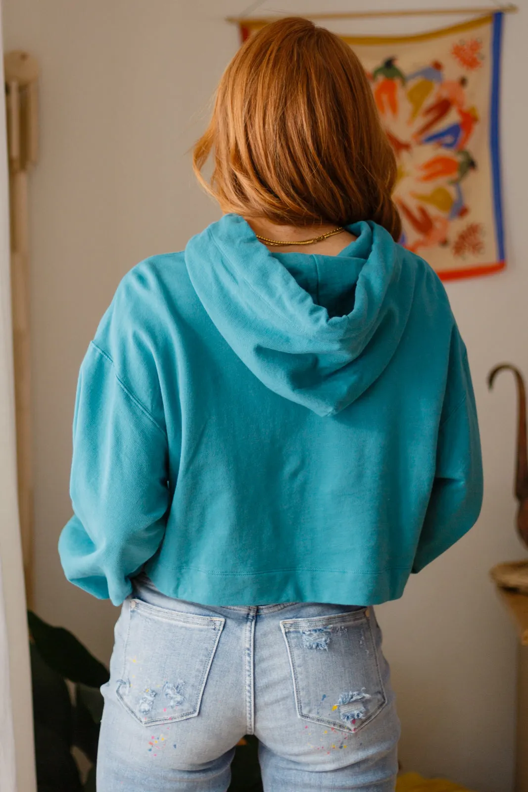 Hanging Out Teal Hoodie