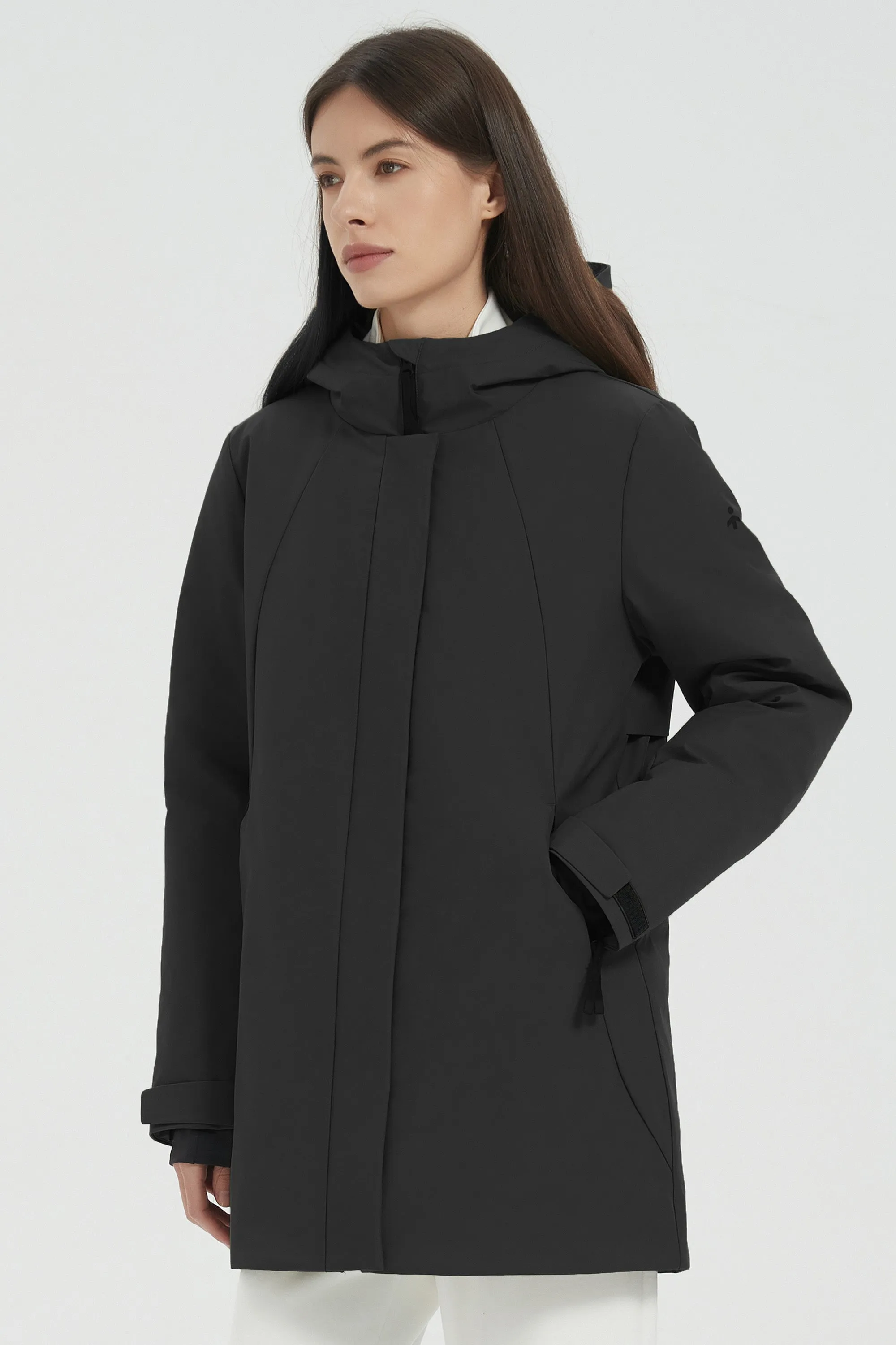 Hooded Winter Warm Parka Full Zip Lightweight