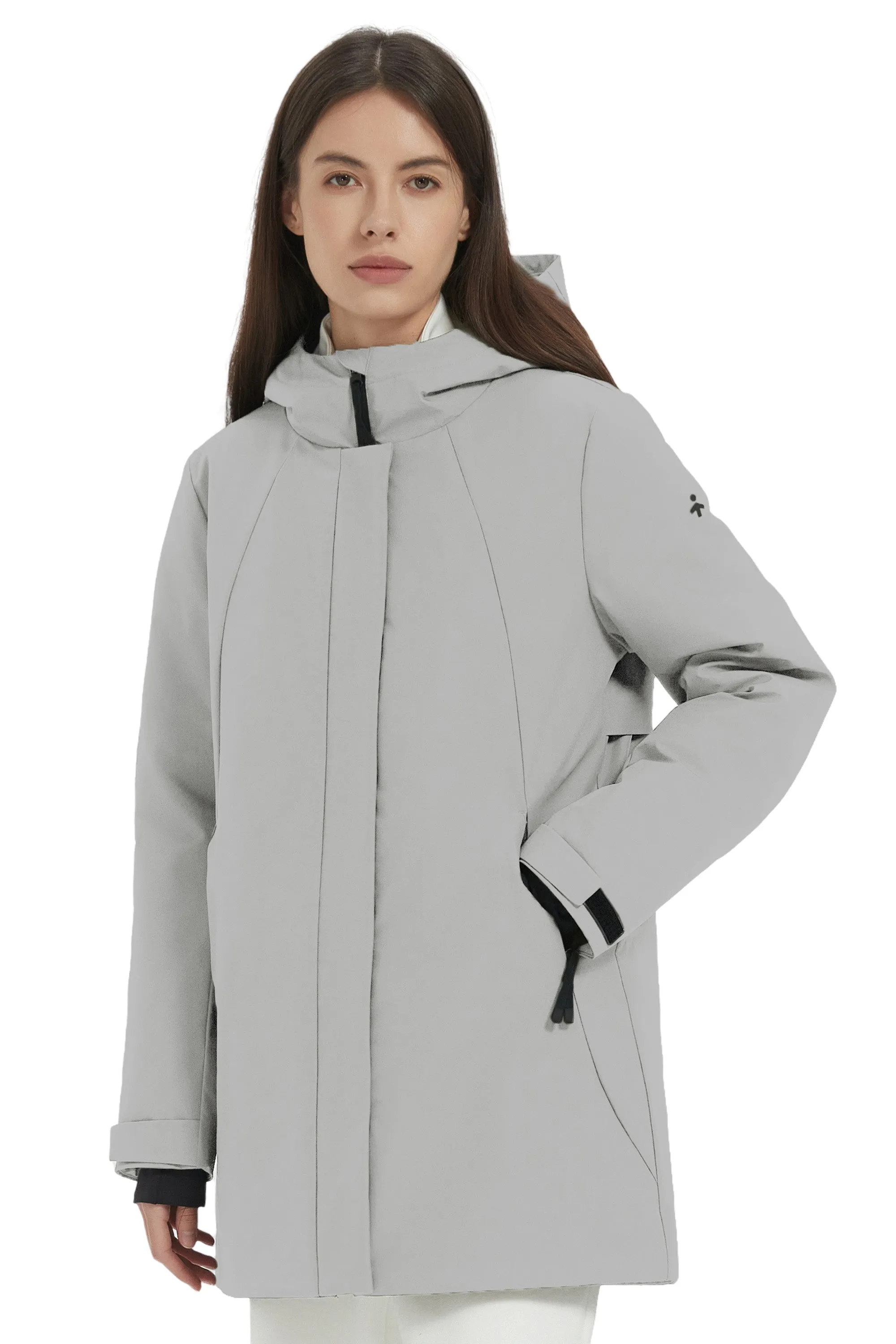 Hooded Winter Warm Parka Full Zip Lightweight