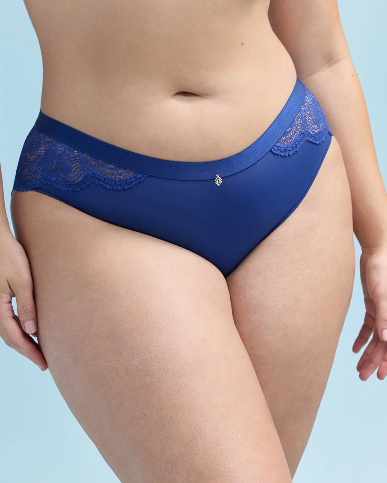 Lace Back Cheeky | cobalt