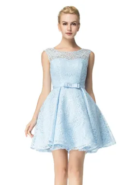 Light Blue Sweet 16 Dresses,Lace Homecoming Dresses,Short Mini Sweet 16 Dress,SW00005