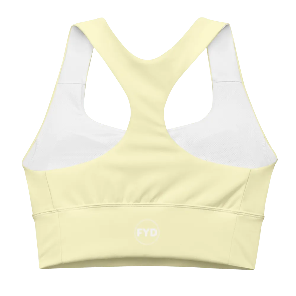 Long-Line Sports Bra in pastel yellow