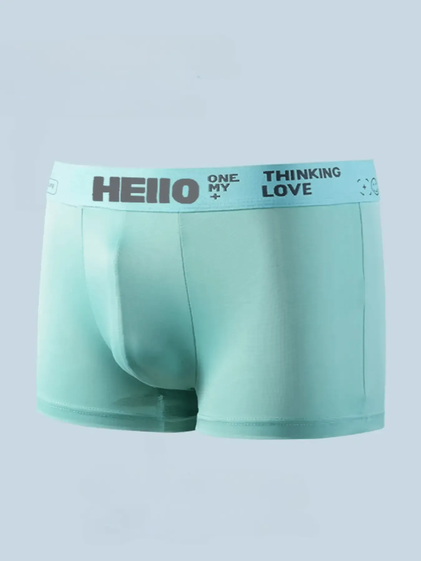 Men's 4pcs/Pack Comfortable And Breathable Ice Silk Boxer Briefs With Letter Elastic Waistband And U-Fly Design