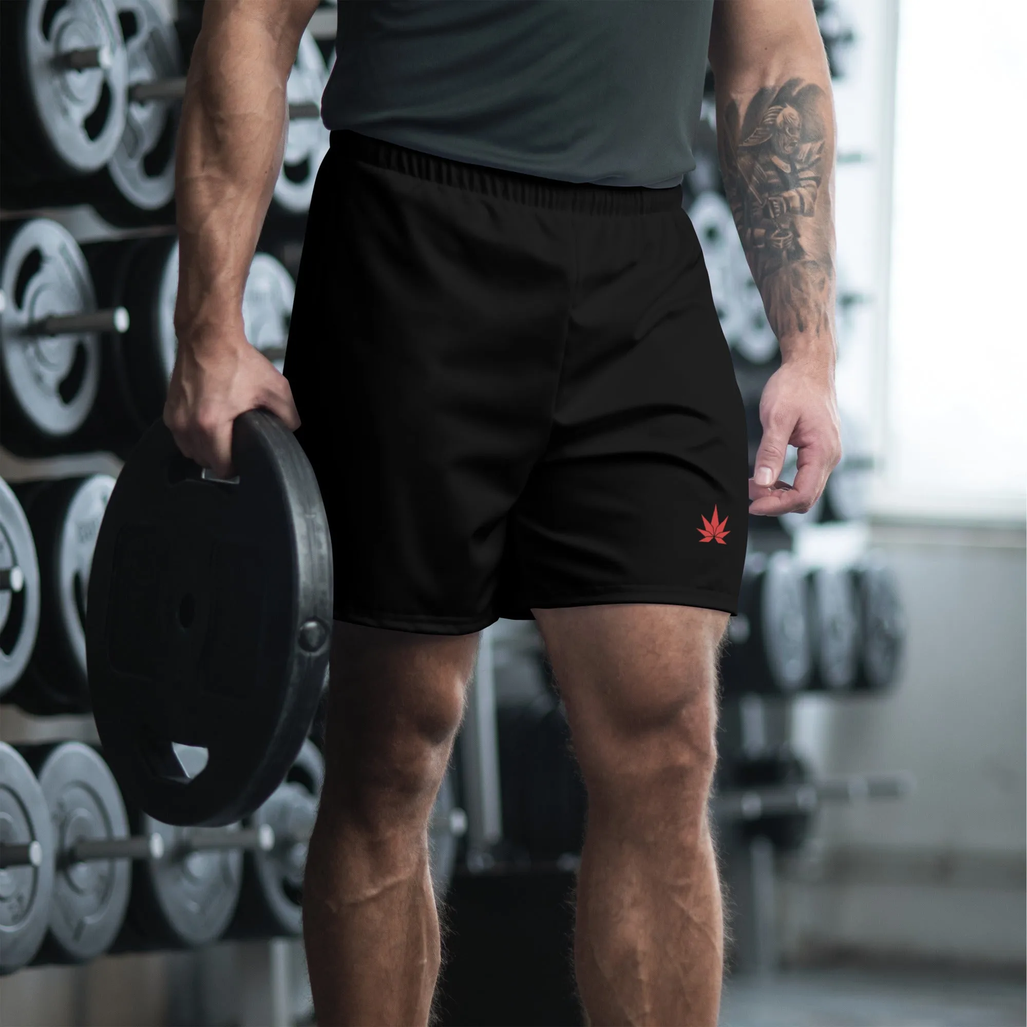 Men's Black  Athletic Long Shorts
