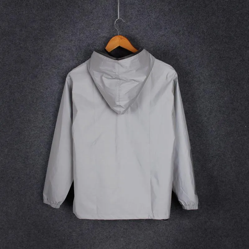 Men's Spring/Autumn Reflective Hooded Windbreaker