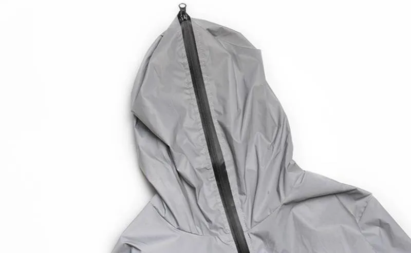 Men's Spring/Autumn Reflective Hooded Windbreaker