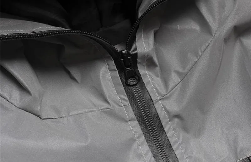 Men's Spring/Autumn Reflective Hooded Windbreaker