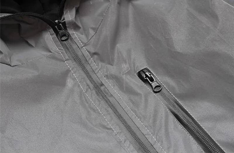 Men's Spring/Autumn Reflective Hooded Windbreaker
