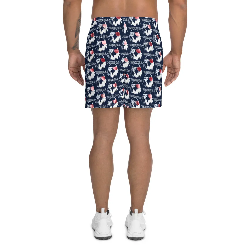 'Merican Badass Men's Athletic Long Shorts