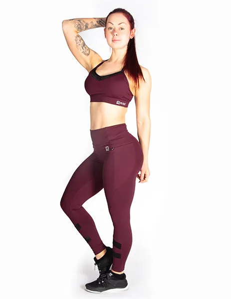 MESH RACERBACK SPORTS BRA - RED