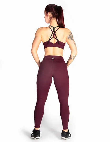 MESH RACERBACK SPORTS BRA - RED