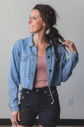 MONO B Crop Denim Jacket
