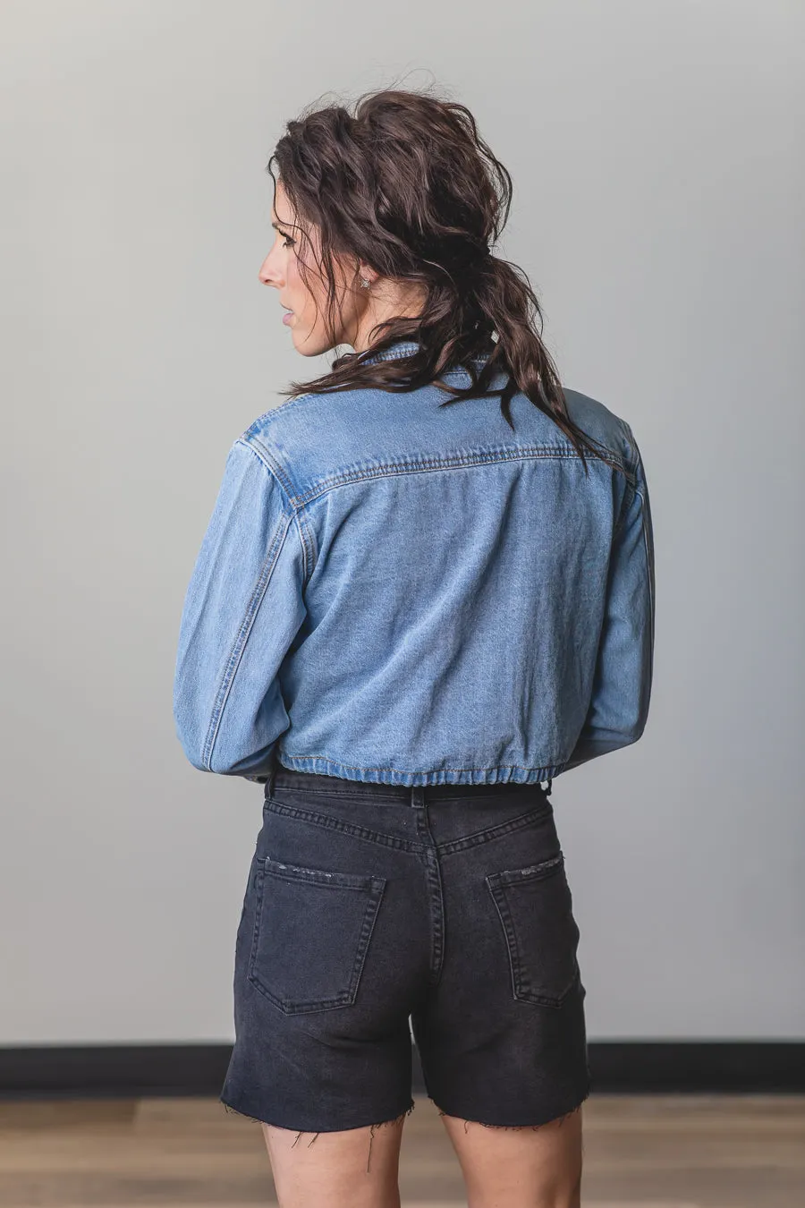 MONO B Crop Denim Jacket