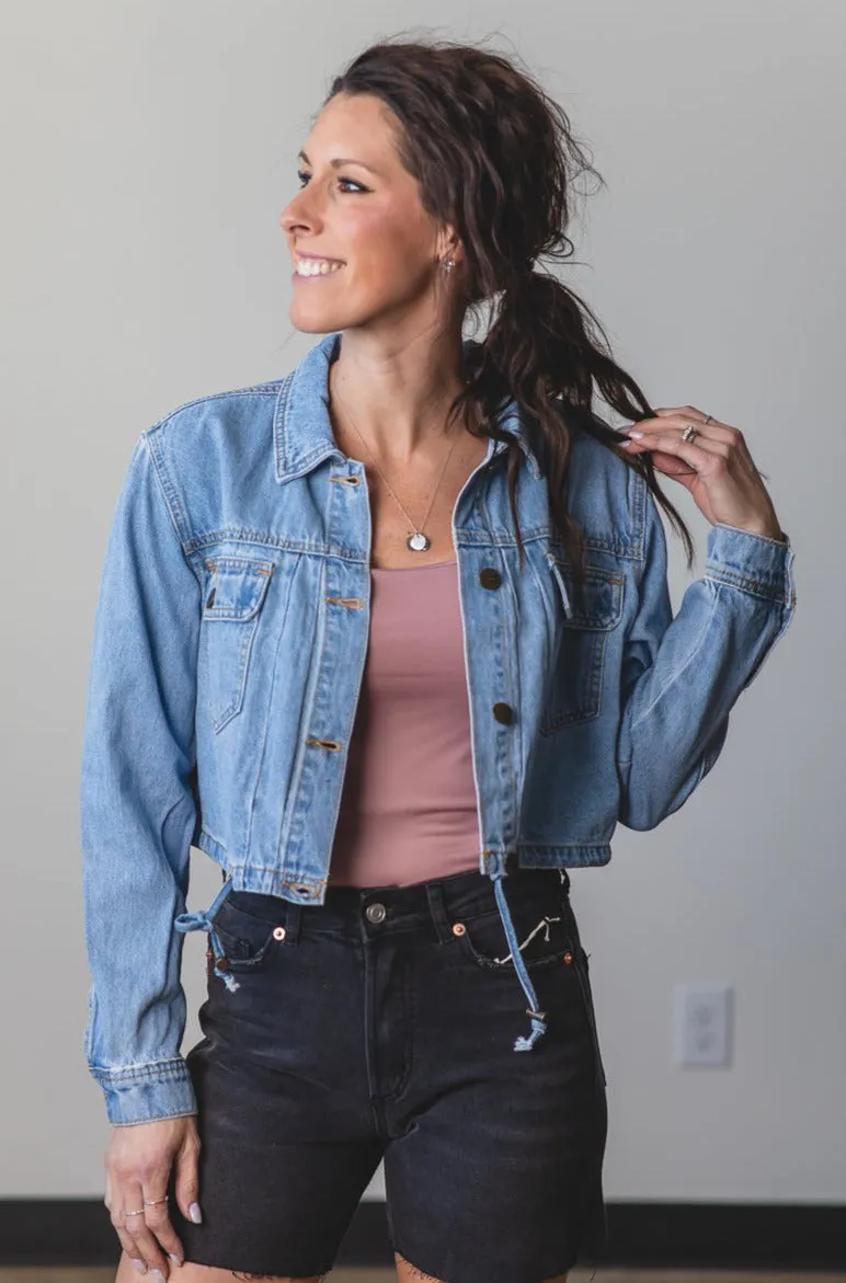 MONO B Crop Denim Jacket