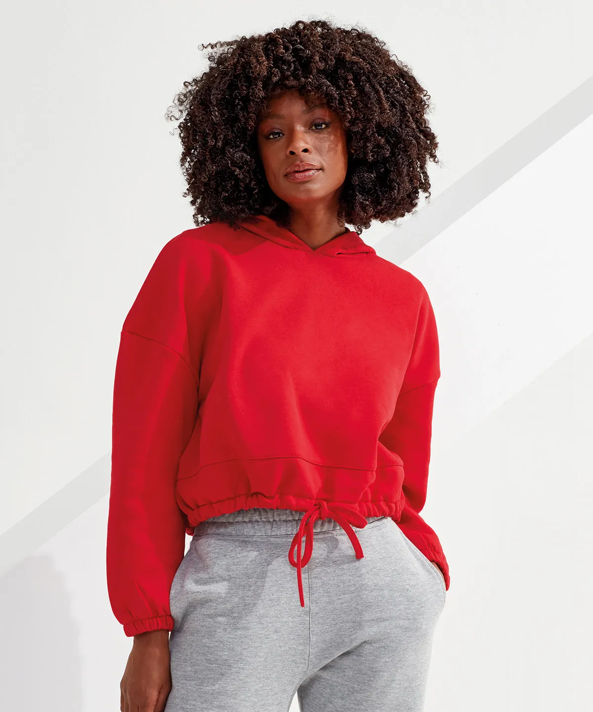 Natural - Women's TriDri® cropped oversize hoodie