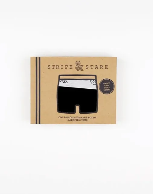 Stripe & Stare Men’s Boxer Briefs Single Pack - Black