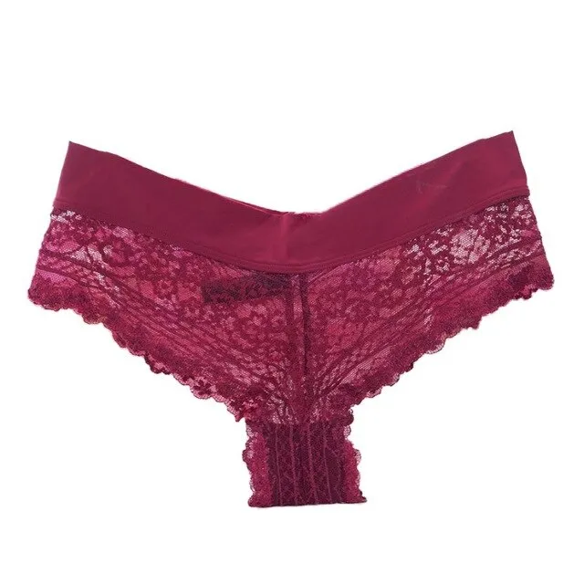 Transparent Low Waist Thong Panties