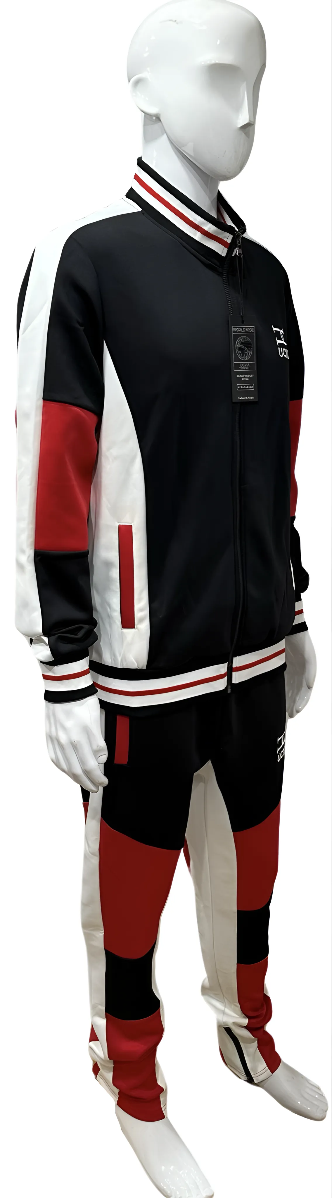 ^UCXX^ (BLACK-RED) ZIP UP TRACKSUITS (ACTIVEWEAR)