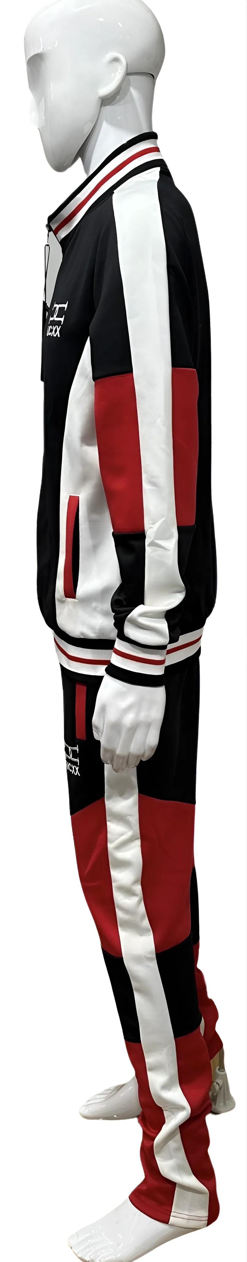 ^UCXX^ (BLACK-RED) ZIP UP TRACKSUITS (ACTIVEWEAR)