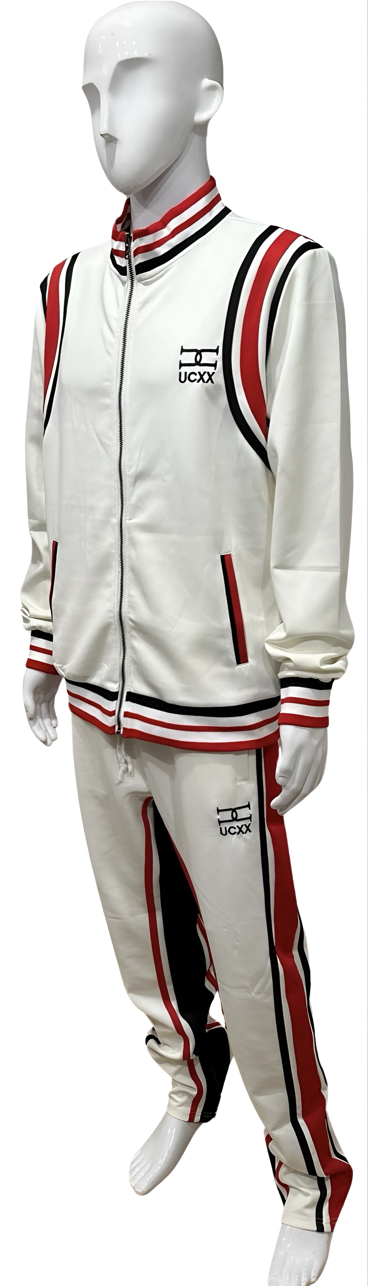 ^UCXX^ (WHITE-MULTI) ZIP UP TRACKSUITS (ACTIVEWEAR)