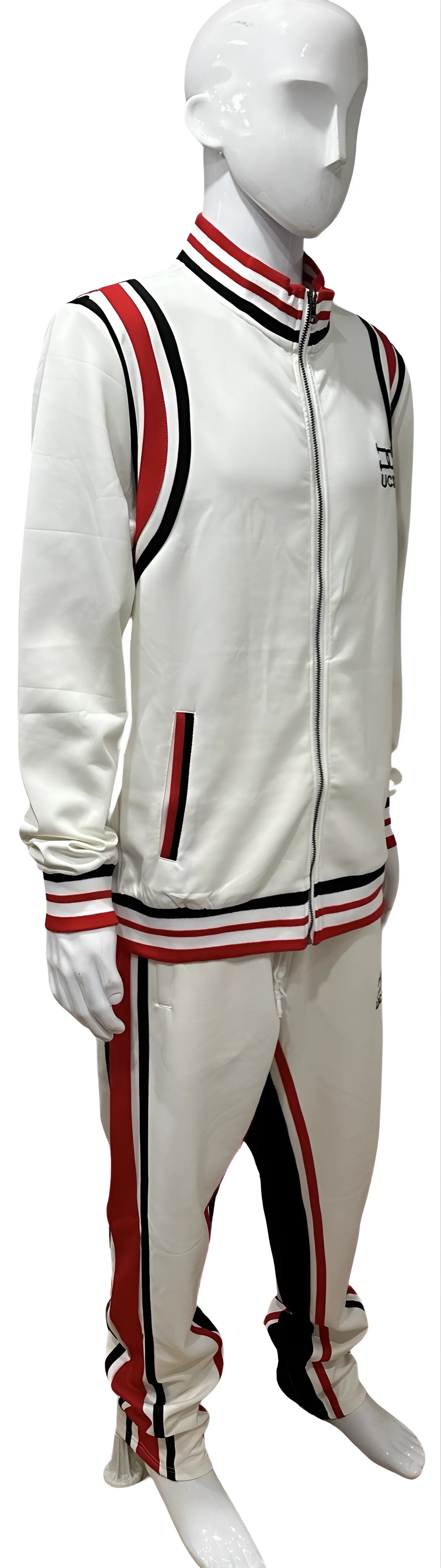 ^UCXX^ (WHITE-MULTI) ZIP UP TRACKSUITS (ACTIVEWEAR)