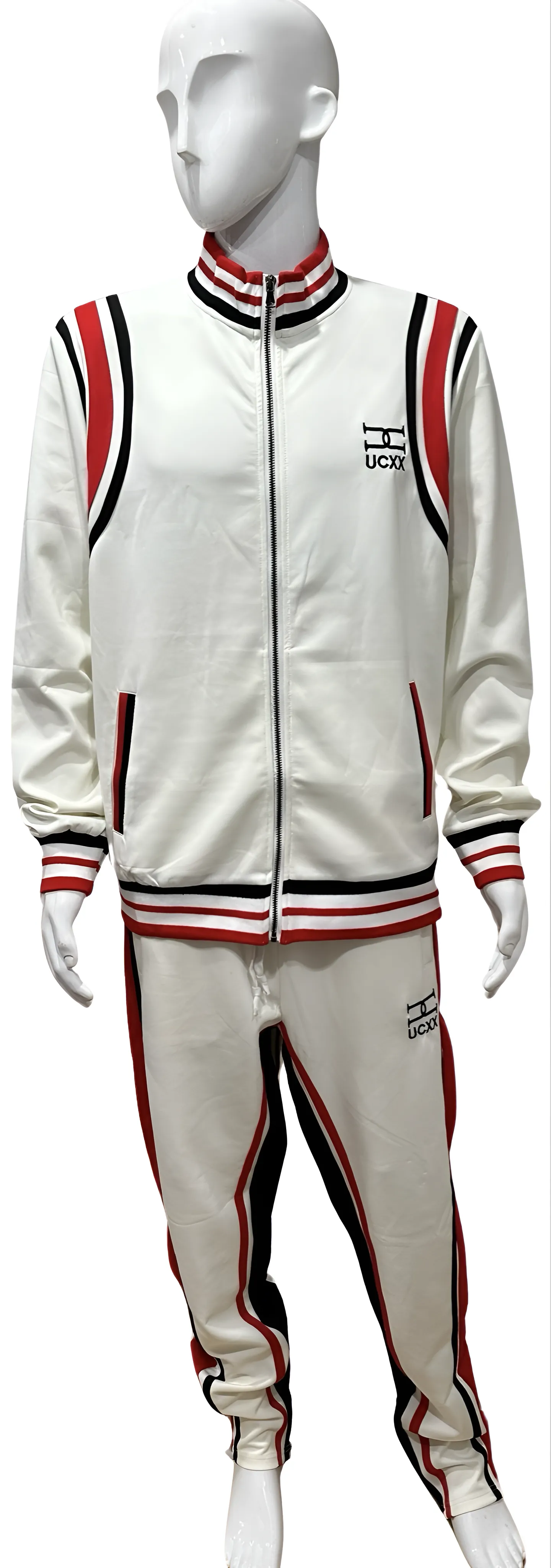 ^UCXX^ (WHITE-MULTI) ZIP UP TRACKSUITS (ACTIVEWEAR)