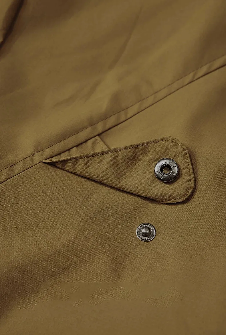 Wind and Waterproof Jacket (with mini compass on zip) in Black Color